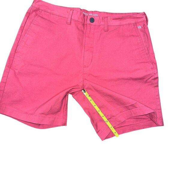 Mack Weldon Mens Maverick Tech Chino Short Sconset Red 7 Inch Short 34W - Picture 3 of 6